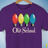 Old School Vintage Christmas Lights Unisex T-Shirt - Purple